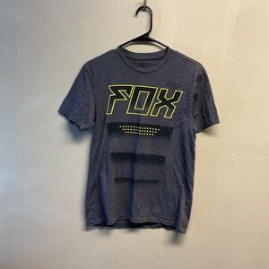 Fox Graphic T-Shirt in Blue and Yellow 0200